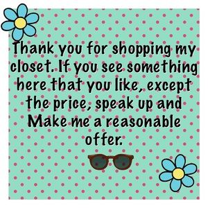 Thank you for shopping my closet🙂